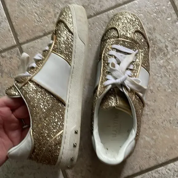 VALENTINO GARAVANI Glitter Flycrew Sneakers